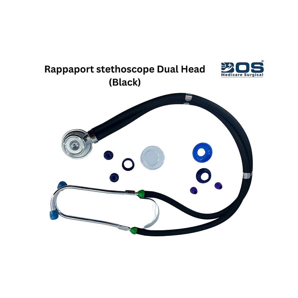 Bos Medicare Surgical Rappaport  Stethoscope Dual Head Black - Image 2