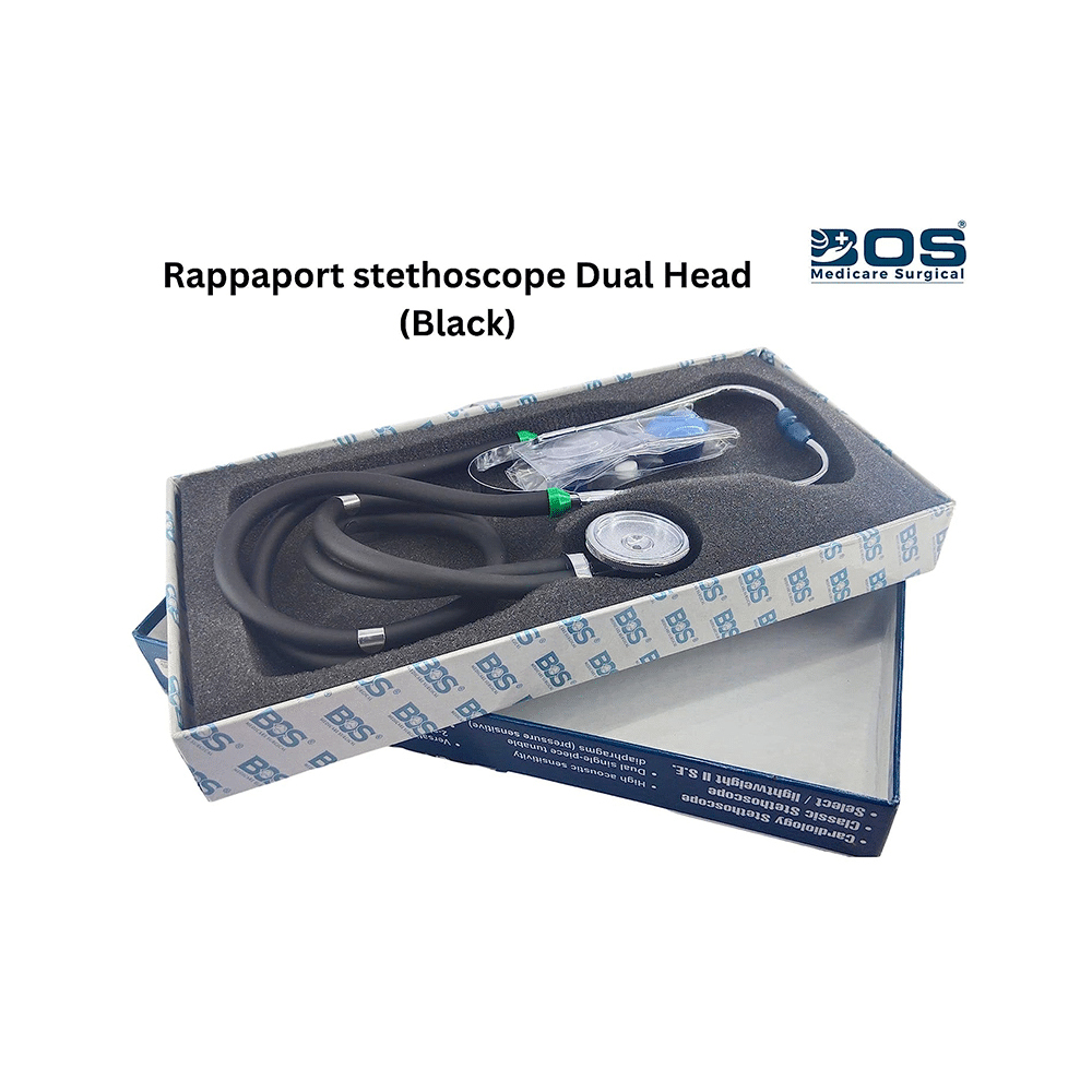 Bos Medicare Surgical Rappaport  Stethoscope Dual Head Black - Image 5