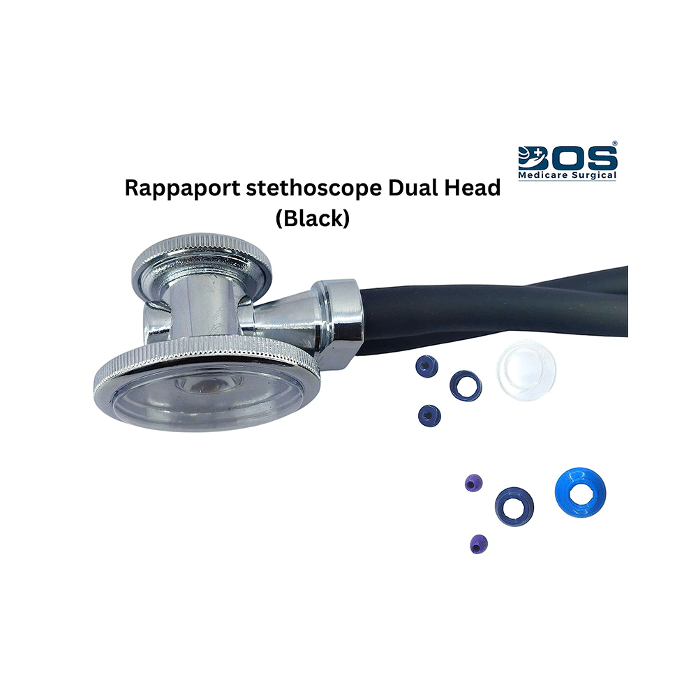 Bos Medicare Surgical Rappaport  Stethoscope Dual Head Black - Image 4