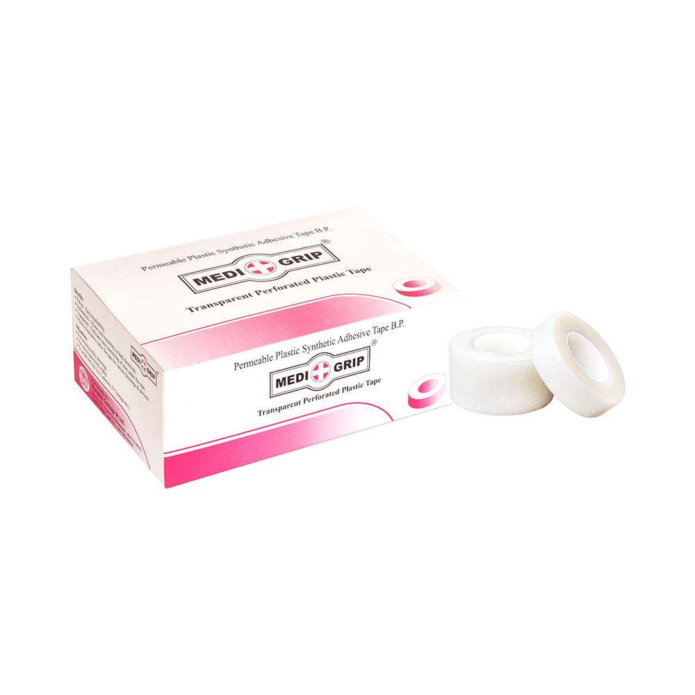 Medigrip Transparent Perforated Plastic Tape 2.5cm x 9.1m - Image 1