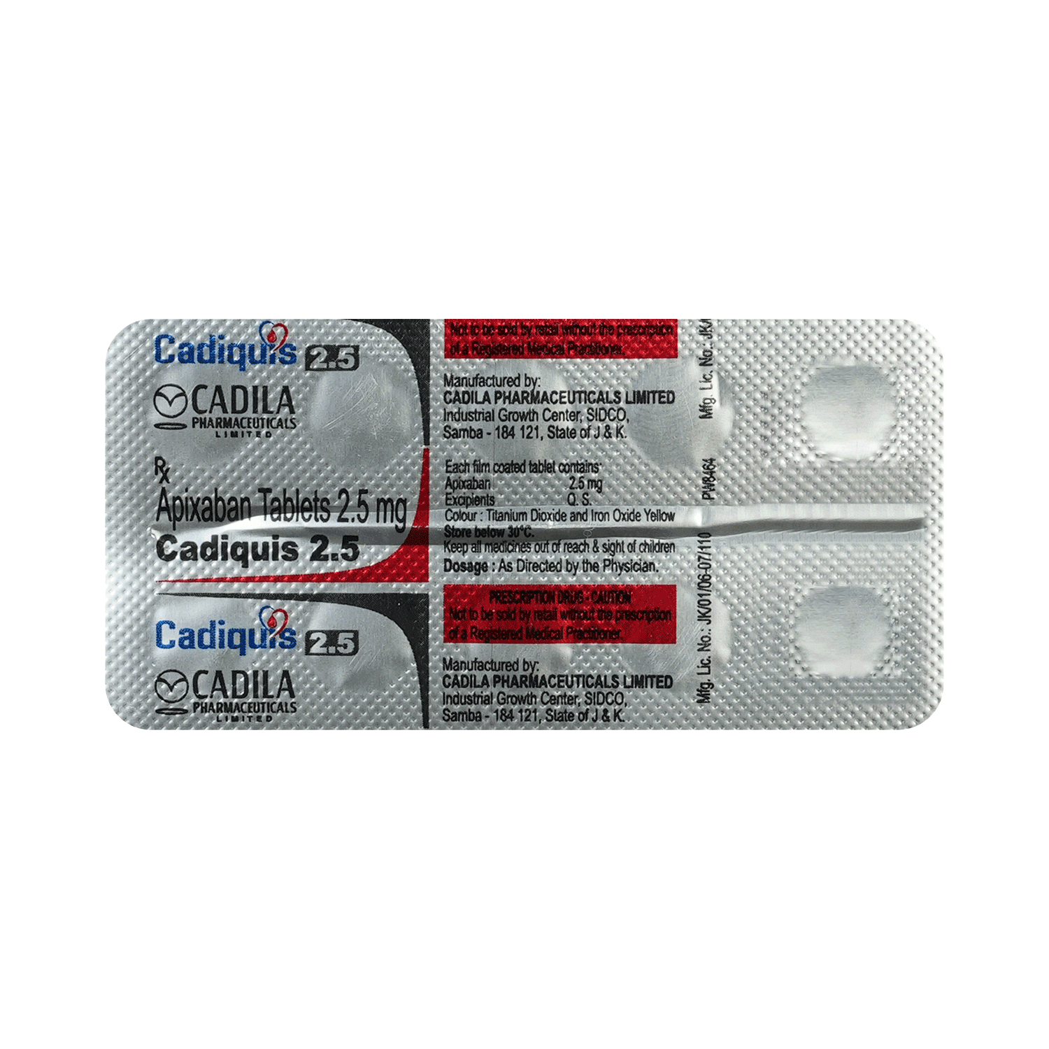 Cadiquis 2.5mg Tablet - Image 5