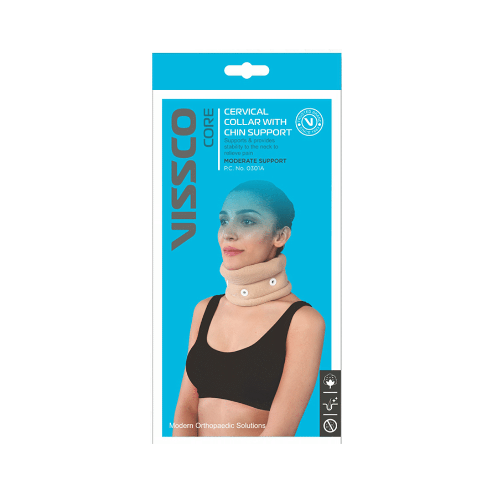 Vissco Core 0301A Cervical Collar with Chin Support Small Beige