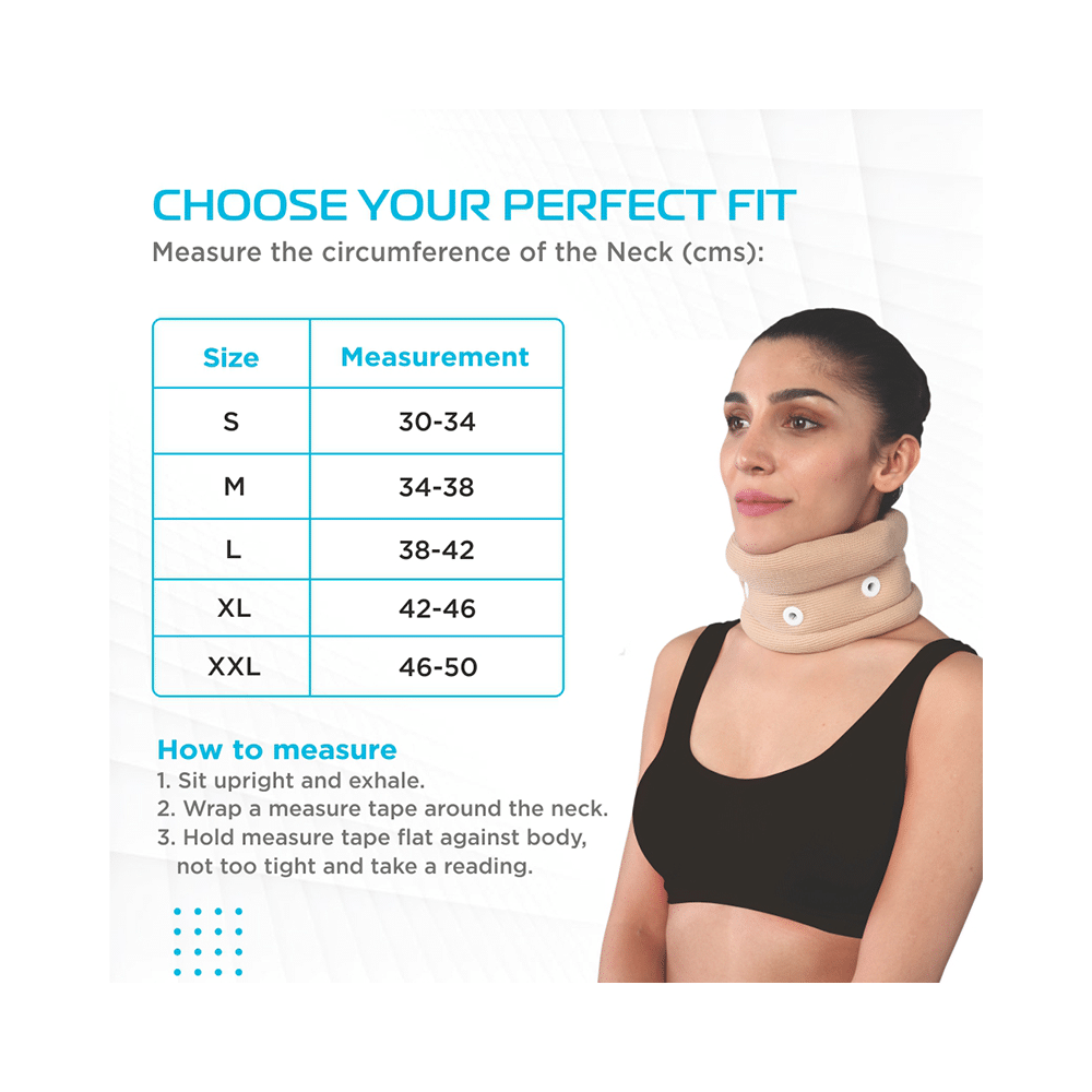 Vissco Core 0301A Cervical Collar with Chin Support Small Beige - Image 4