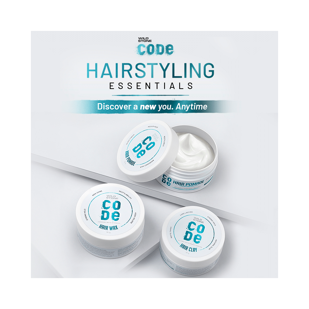 Wild Stone CODE Hair Pomade Medium Hold - Image 7