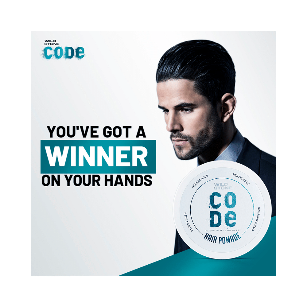 Wild Stone CODE Hair Pomade Medium Hold - Image 2