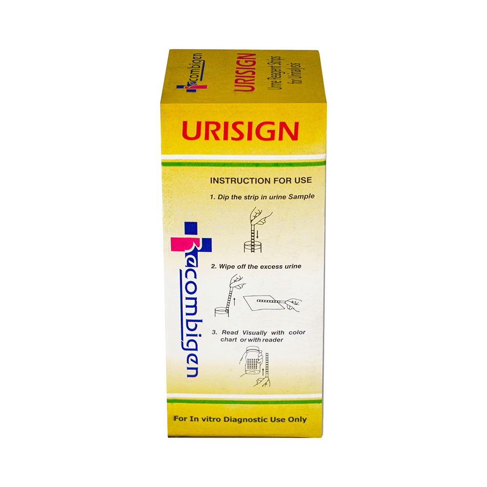 Recombigen Urisign Urine Reagent Test Strip Ketone for Urinalays (50 Each) - Image 3