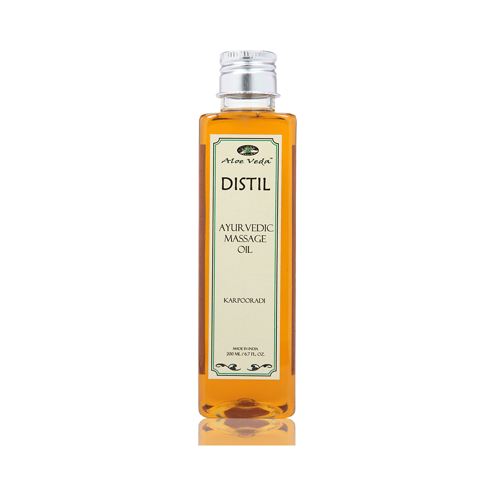 Aloe Veda Distil Ayurvedic Massage Oil Karpooradi - Image 1