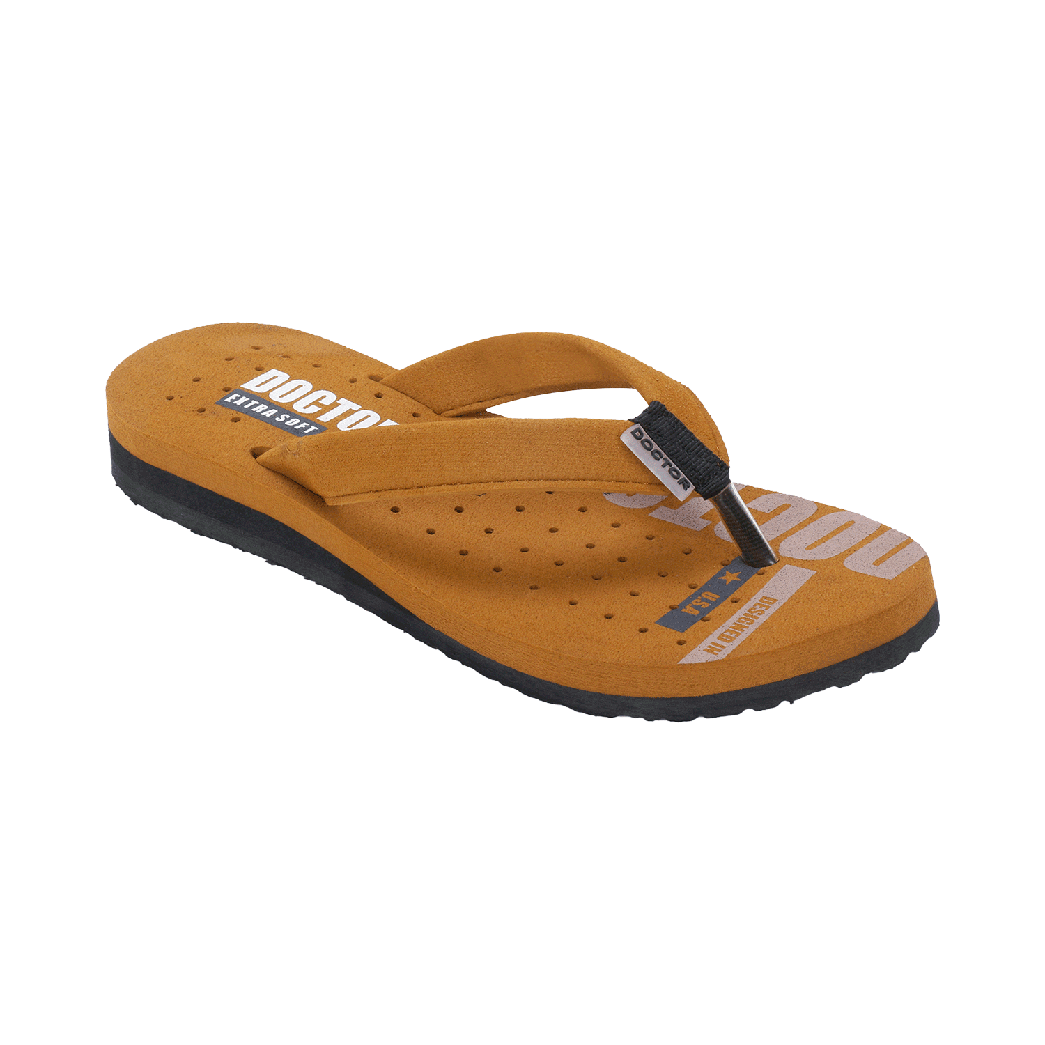 Doctor Extra Soft D 21 Orthopaedic and Diabetic Super Comfort Slippers for Women Tan 4 - Image 4