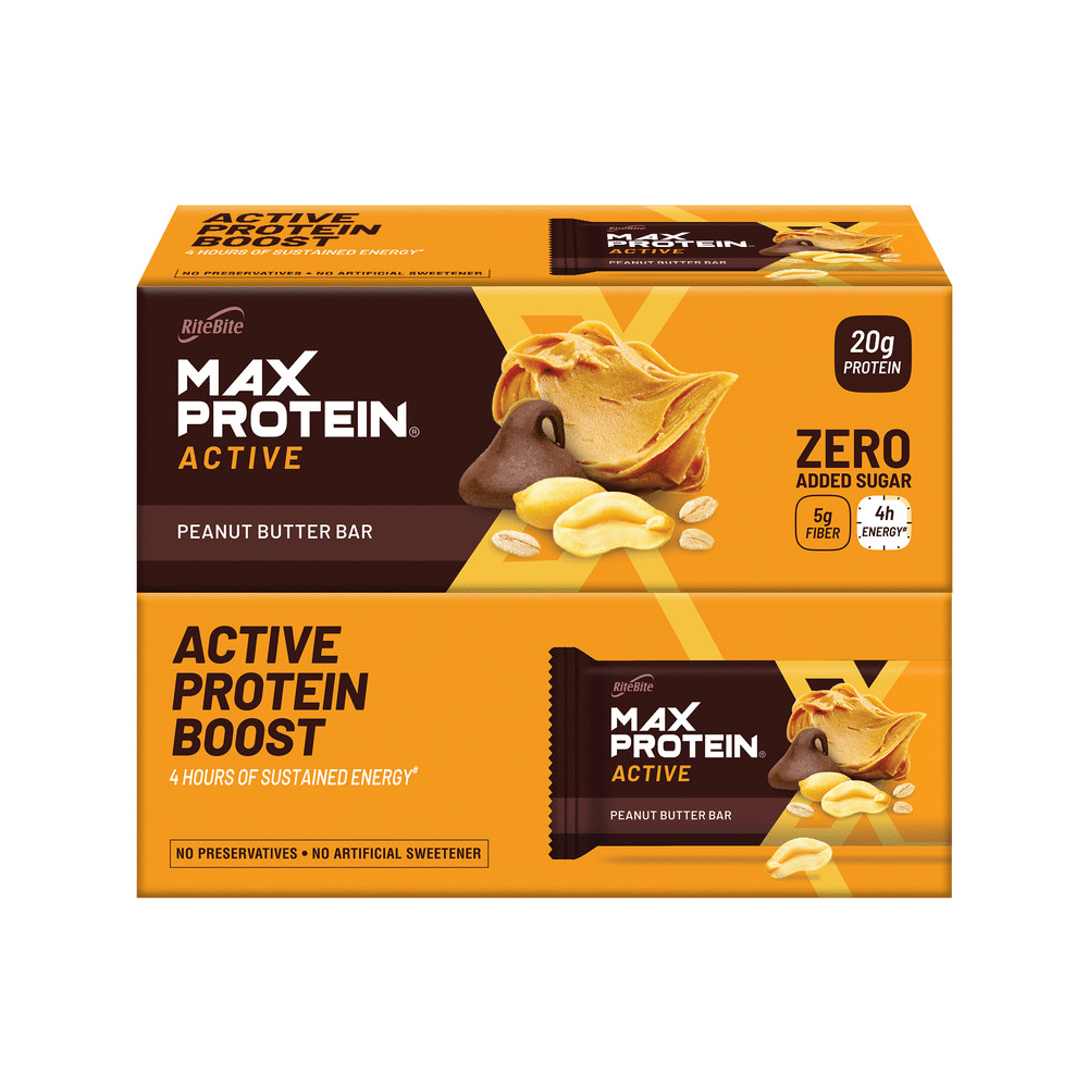 RiteBite Max Protein Active 20 gm Protein  Bar (70gm Each) Peanut Butter