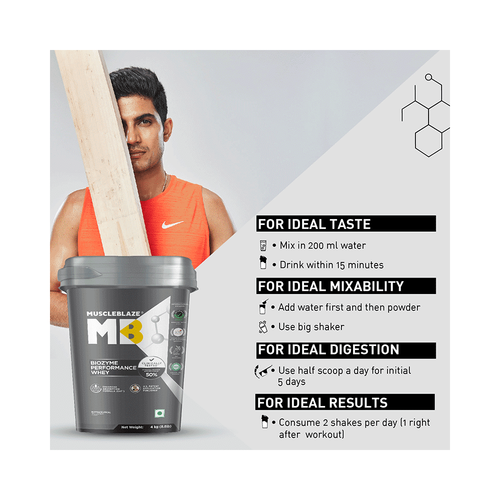 MuscleBlaze MuscleBlaze Biozyme Performance Whey Protein | For Muscle Gain | Improves Protein Absorption | Nutrition Care Powder Rich Chocolate - Image 6