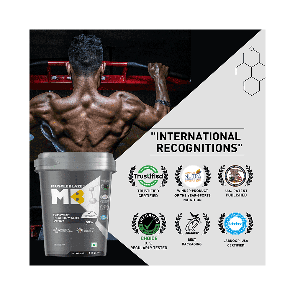 MuscleBlaze MuscleBlaze Biozyme Performance Whey Protein | For Muscle Gain | Improves Protein Absorption | Nutrition Care Powder Rich Chocolate - Image 4