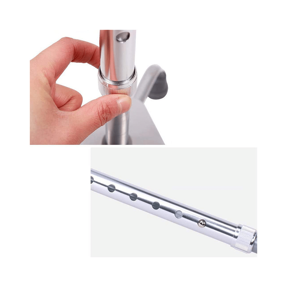 Fidelis Healthcare Aluminium Height Adjustable Walking Stick Silver - Image 3