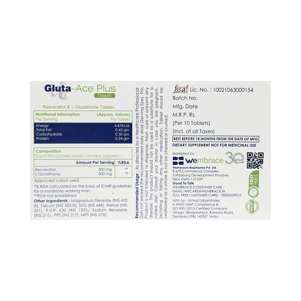 Gluta-Ace Plus Tablet - Image 2