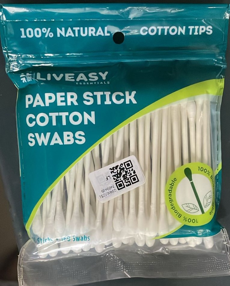 Liveasy Essentials Paper Stick Cotton Buds - Image 1
