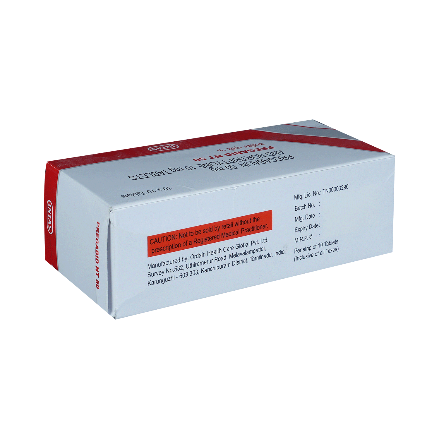 Pregabid NT 50mg/10mg Tablet - Image 3