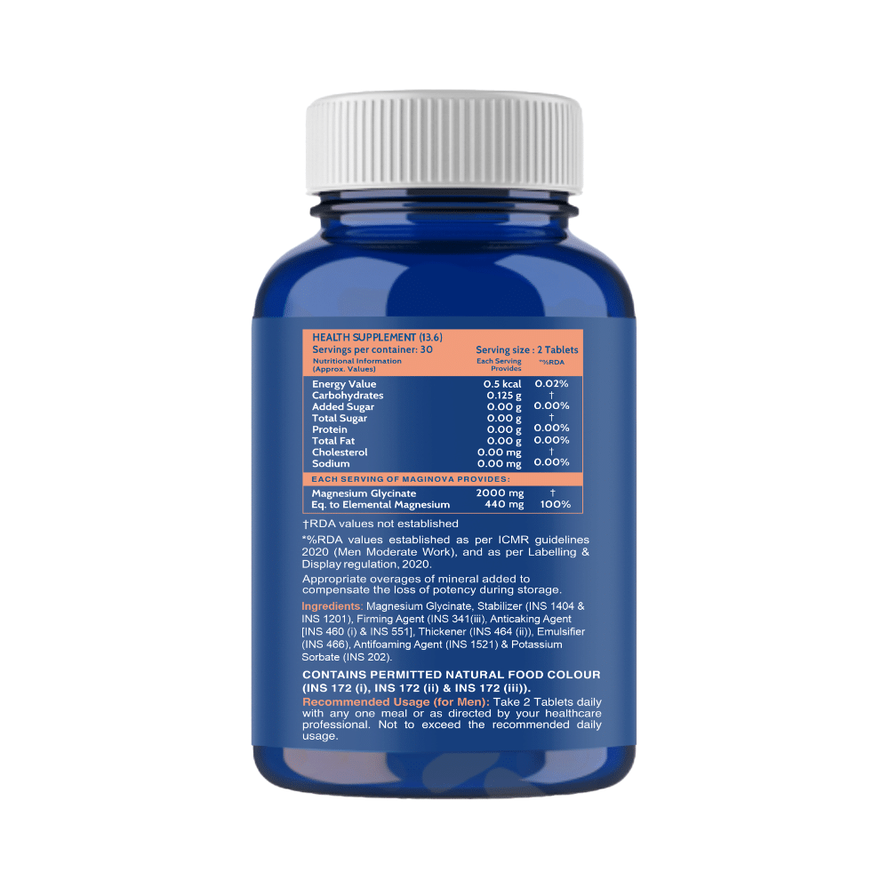 Carbamide Forte Chelated Magnesium Glycinate 2000mg for Muscle Recovery & Sleep Support | Tablet - Image 2