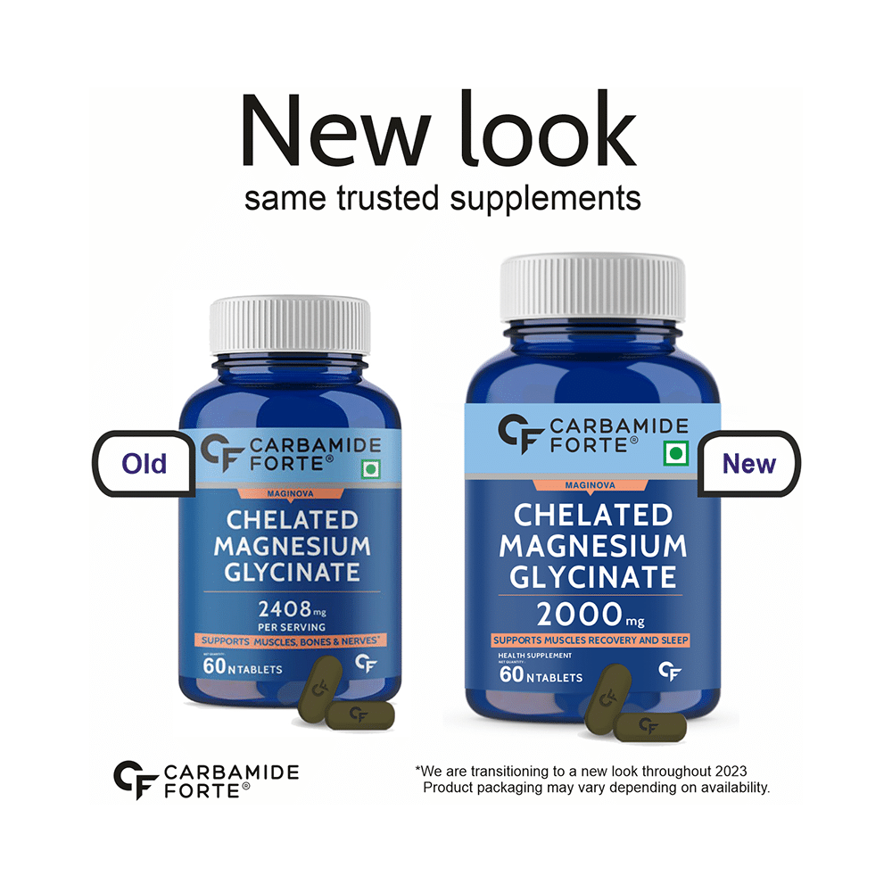 Carbamide Forte Chelated Magnesium Glycinate 2000mg for Muscle Recovery & Sleep Support | Tablet - Image 3