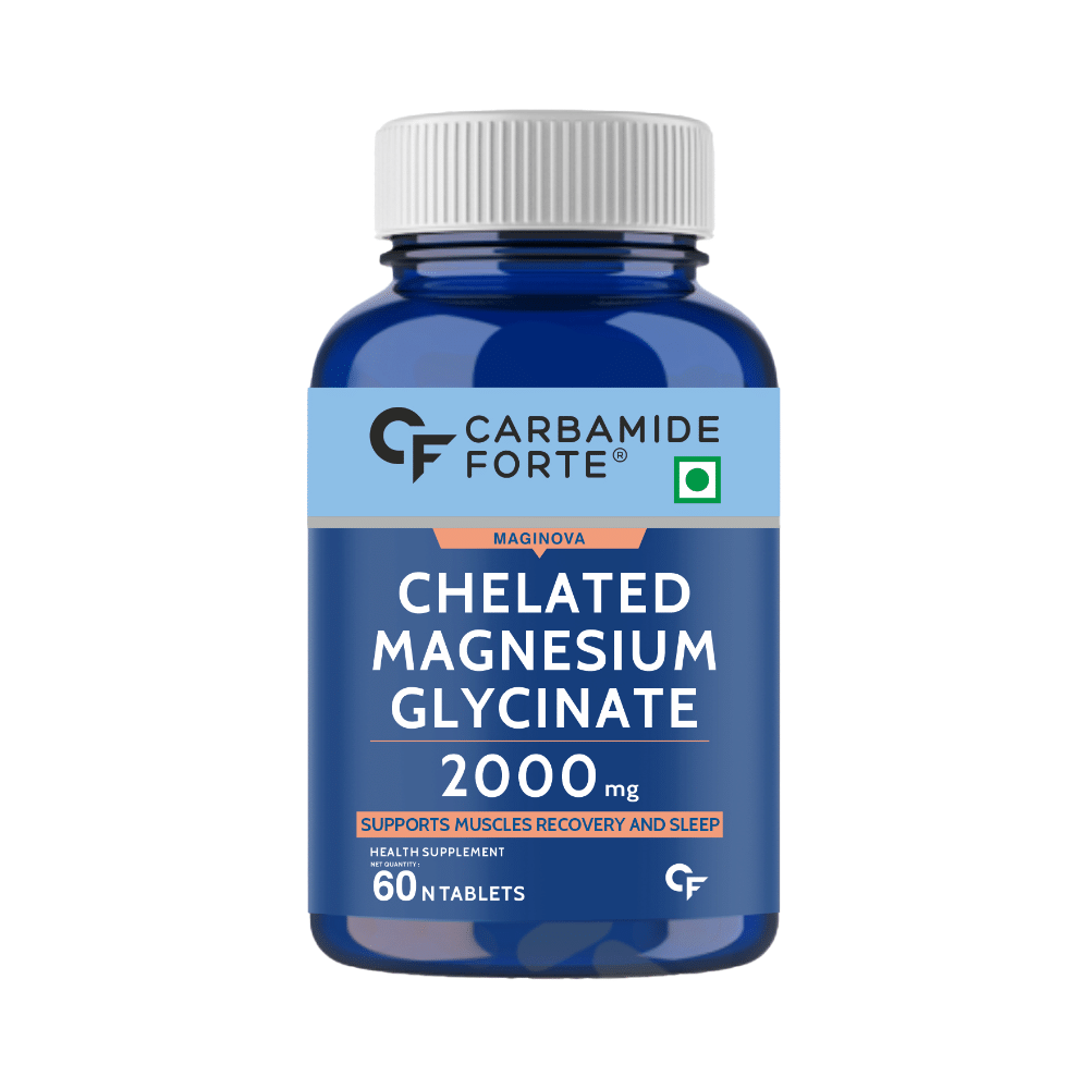 Carbamide Forte Chelated Magnesium Glycinate 2000mg for Muscle Recovery & Sleep Support | Tablet - Image 1