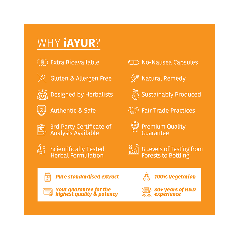 iAYUR Pumpkin Seeds Extract 500mg Veg Capsule - Image 5