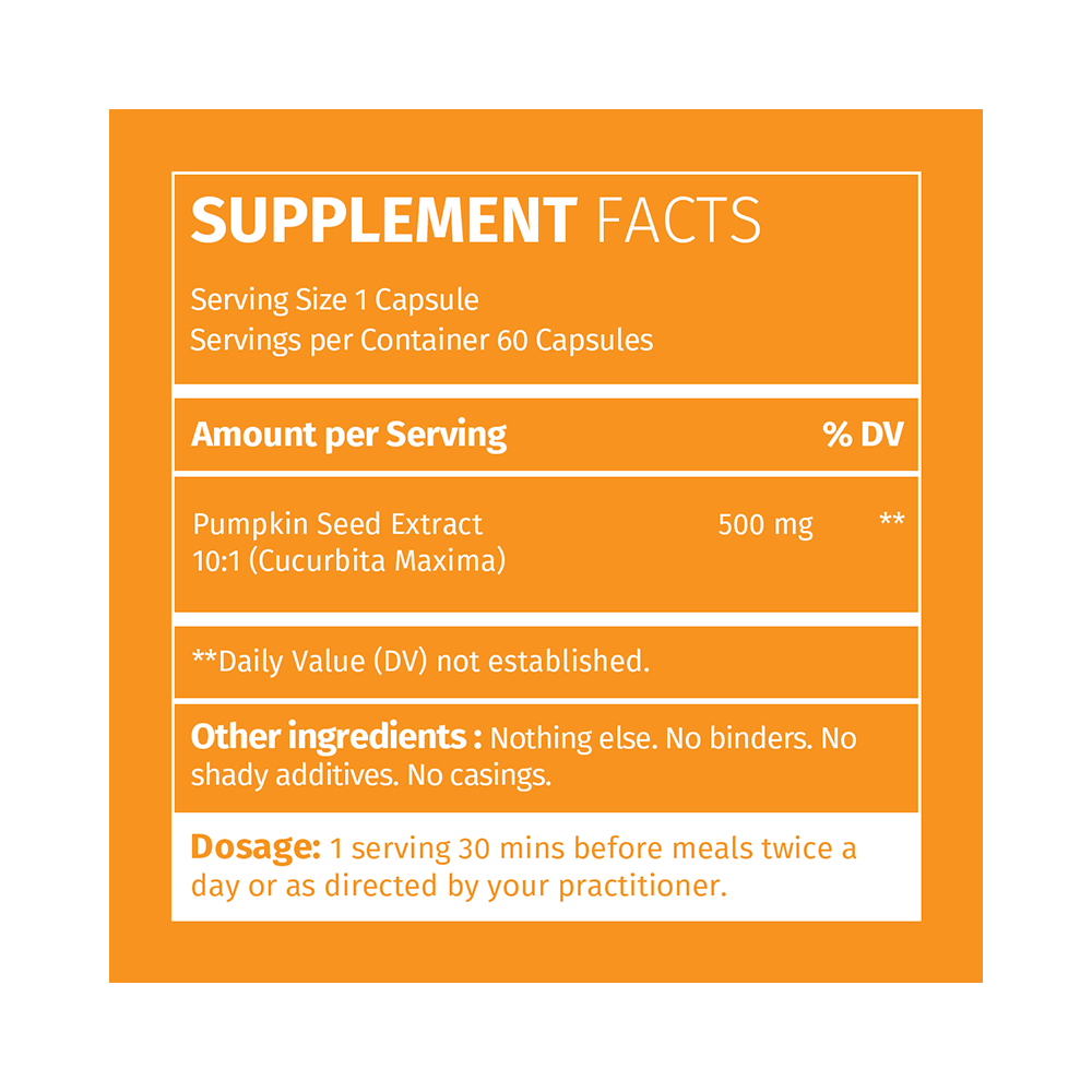 iAYUR Pumpkin Seeds Extract 500mg Veg Capsule - Image 4