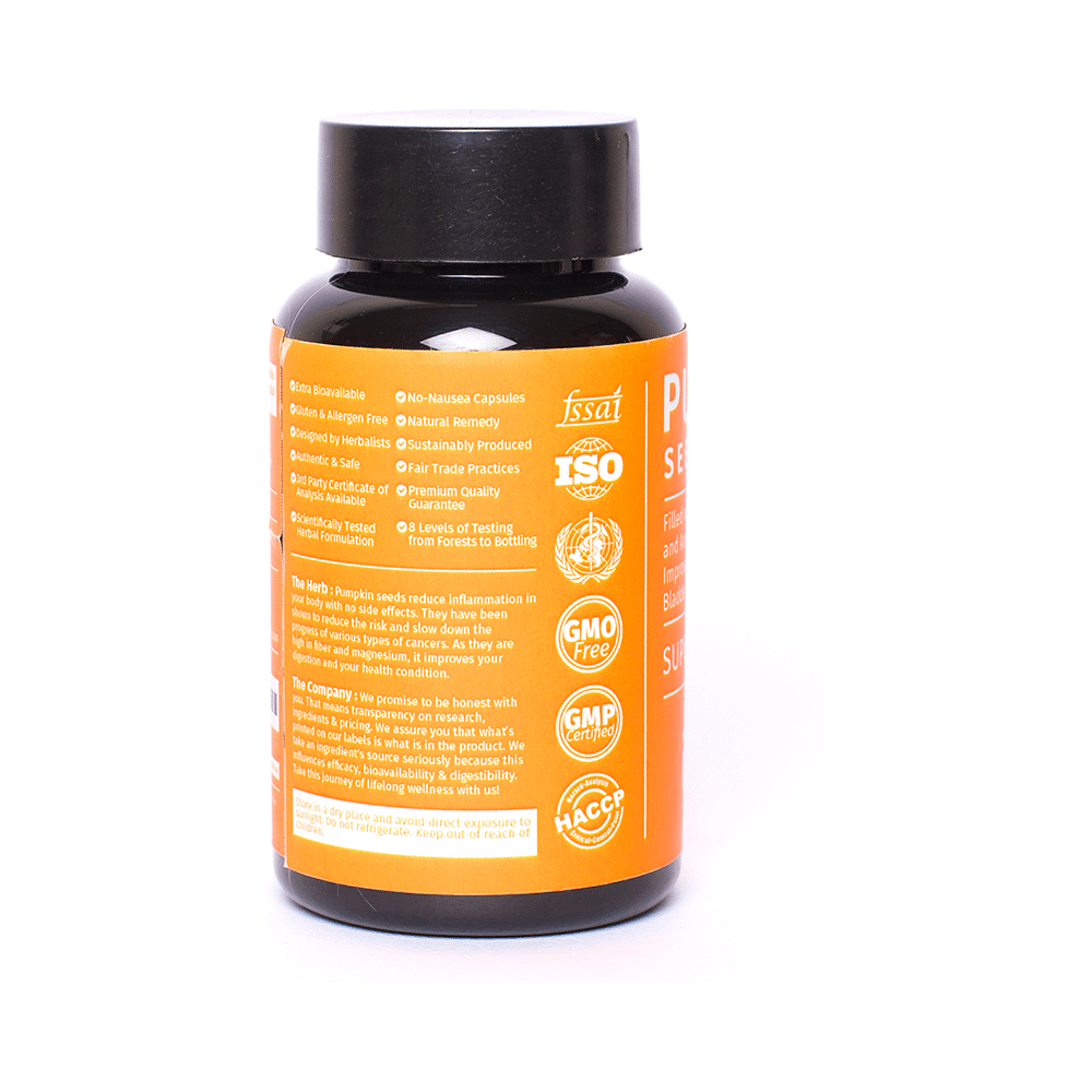 iAYUR Pumpkin Seeds Extract 500mg Veg Capsule - Image 3