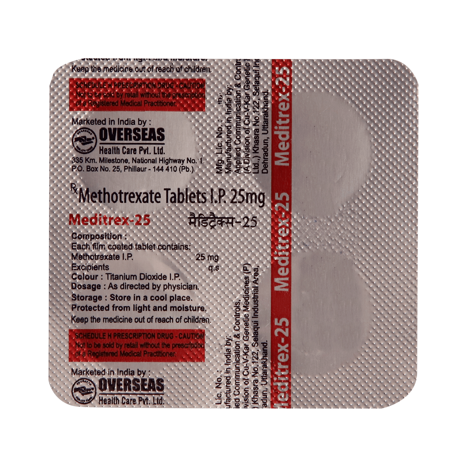 Meditrex 25mg Tablet - Image 5