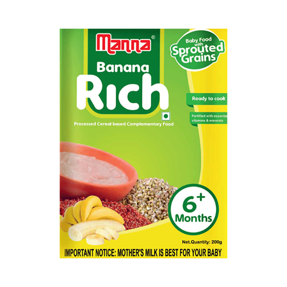 Manna Banana Rich Baby Food with Sprouted Grains 6+ Months