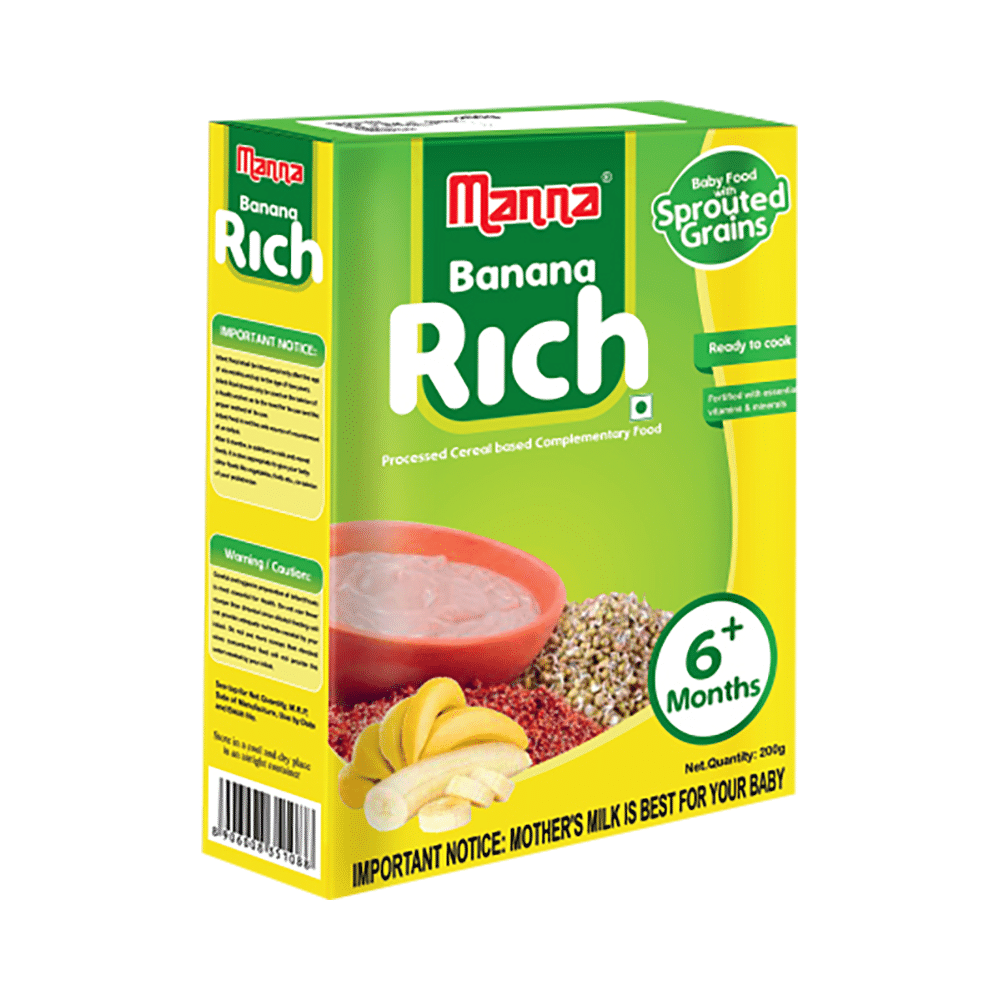 Manna Banana Rich Baby Food with Sprouted Grains 6+ Months - Image 3