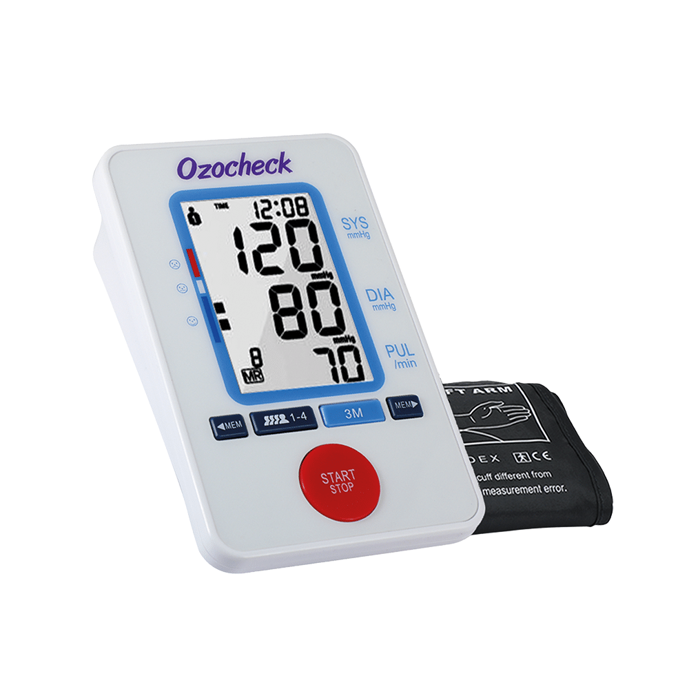 Ozocheck Fully Automatic Digital Blood Pressure and Pulse Rate Monitor with Battery and Adaptor