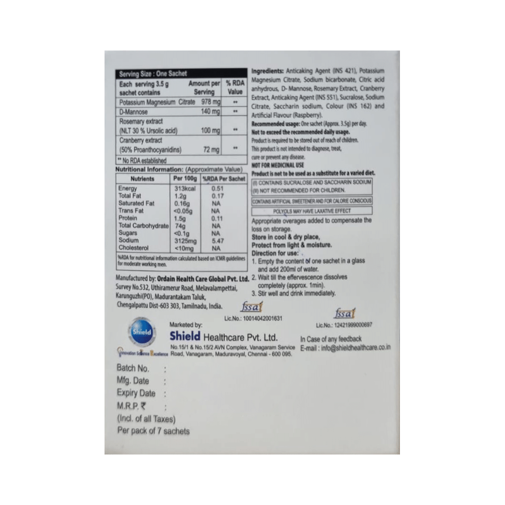 Uti Flush Nutaceutical Sachet (3.5gm Each) - Image 2