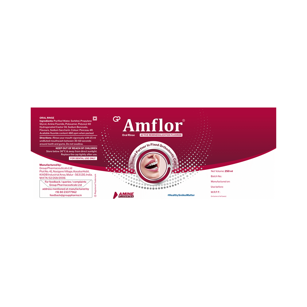 Amflor Oral Rinse with Active Remineralisation Fluoride | For Orthodontic Care - Image 2
