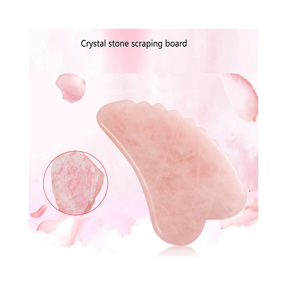 Get Me Craft Teeth Shape Rose Quartz Gua Sha Facial Tool - Image 4