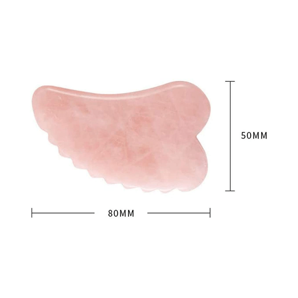 Get Me Craft Teeth Shape Rose Quartz Gua Sha Facial Tool - Image 3