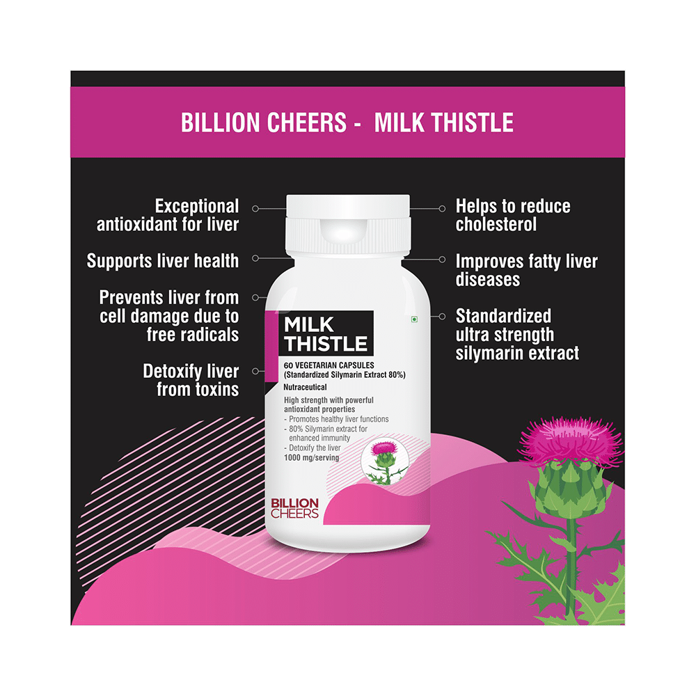 Billion Cheers Milk Thistle Vegetarian Capsules - Image 4
