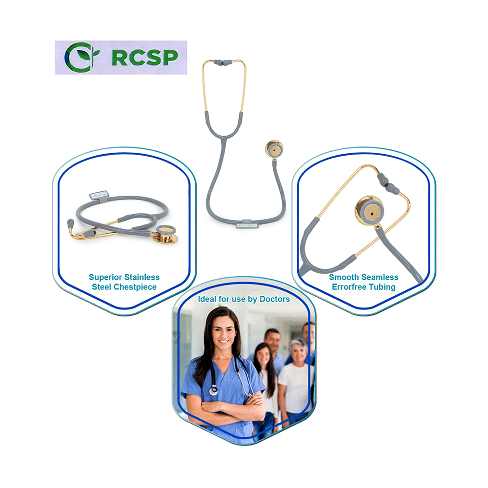 RCSP Stethoscope Gold Grey - Image 4