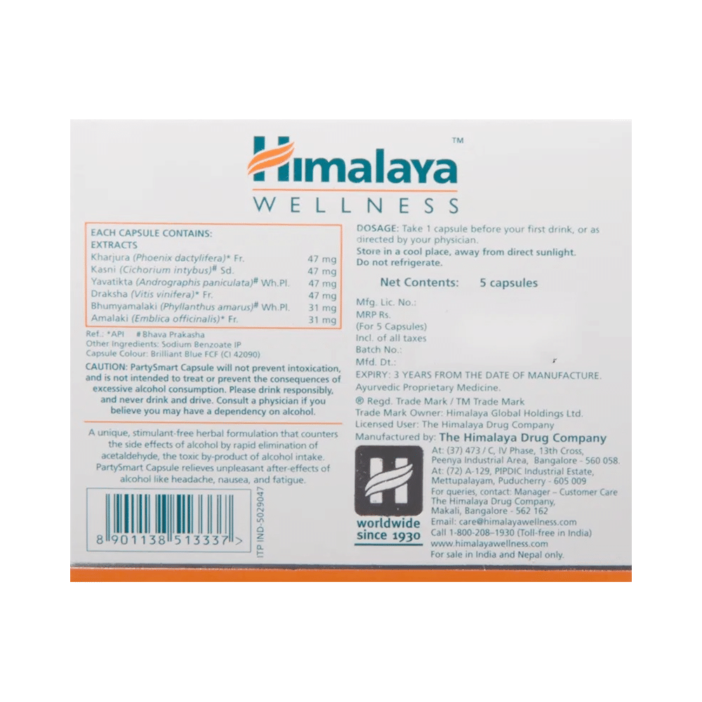 Himalaya PartySmart Capsule (5 Each) - Image 2