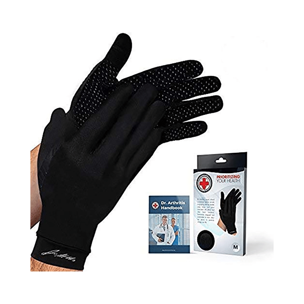 Dr. Arthritis Doctor Developed Copper Compression Full-Length Gloves & Doctor Written Handbook Small - Image 2