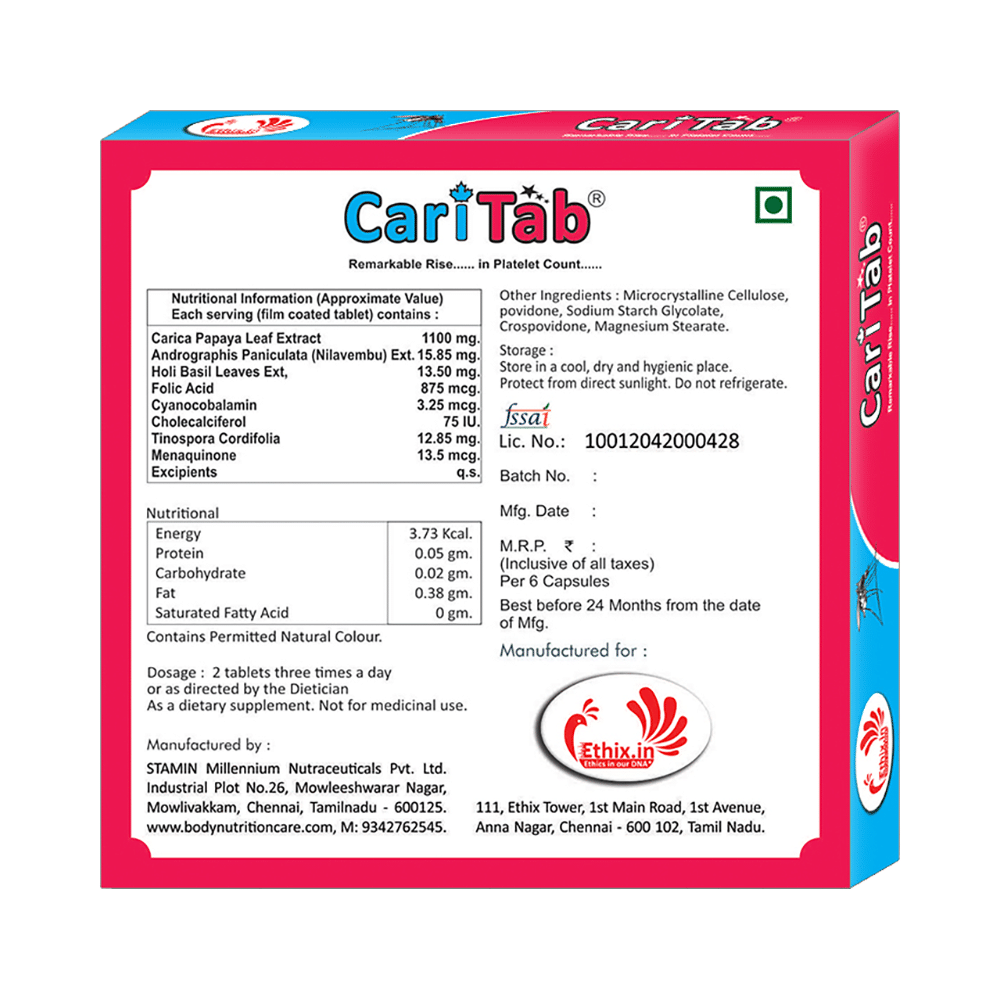 Dr. Ethix's Caritab Tablet (6 Each) - Image 2