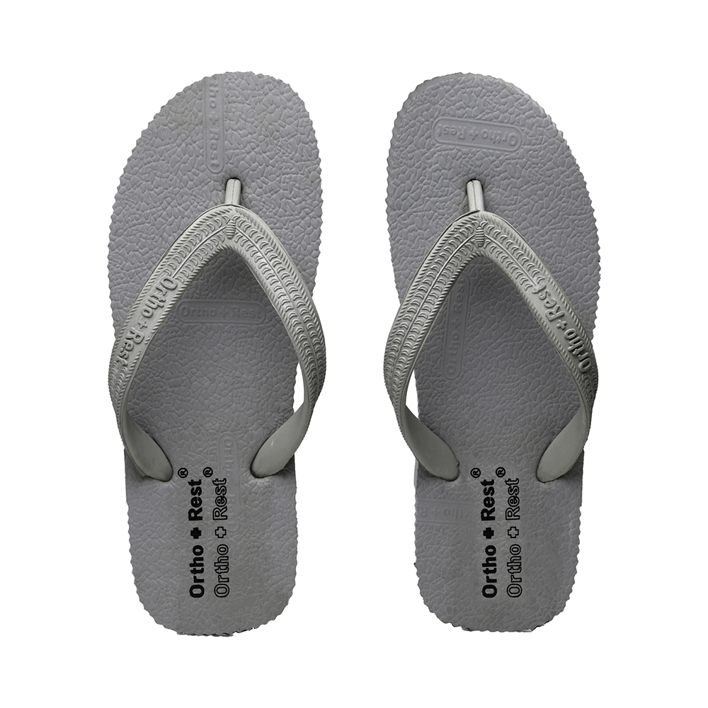 Ortho + Rest Unisex Hawaii Chappal Orthopedic Comfort, Bathroom Rubber Flip-Flops Lightgrey 9 - Image 2