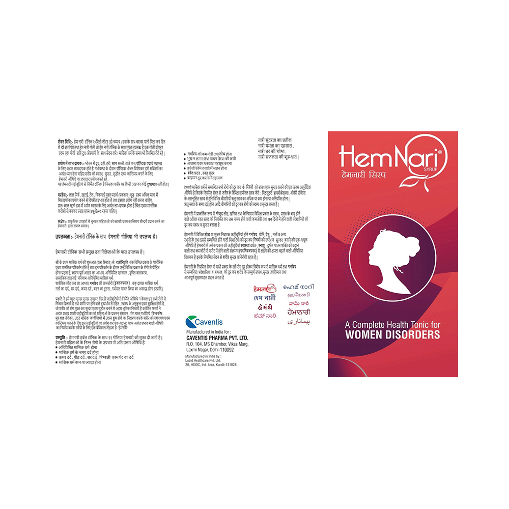 HemNari Combo Pack of Syrup 210ml Each and 21 Tablet - Image 4
