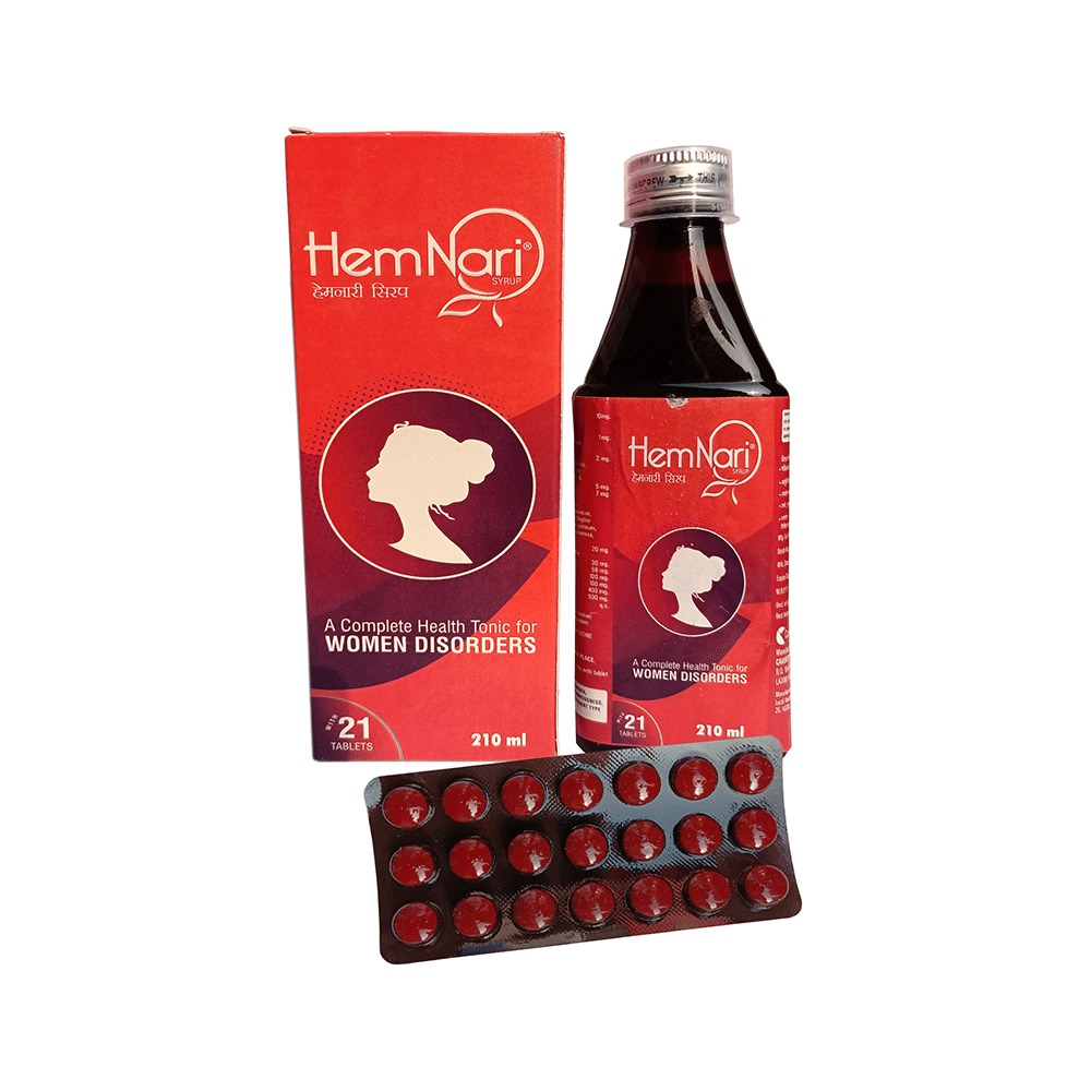 HemNari Combo Pack of Syrup 210ml Each and 21 Tablet - Image 1