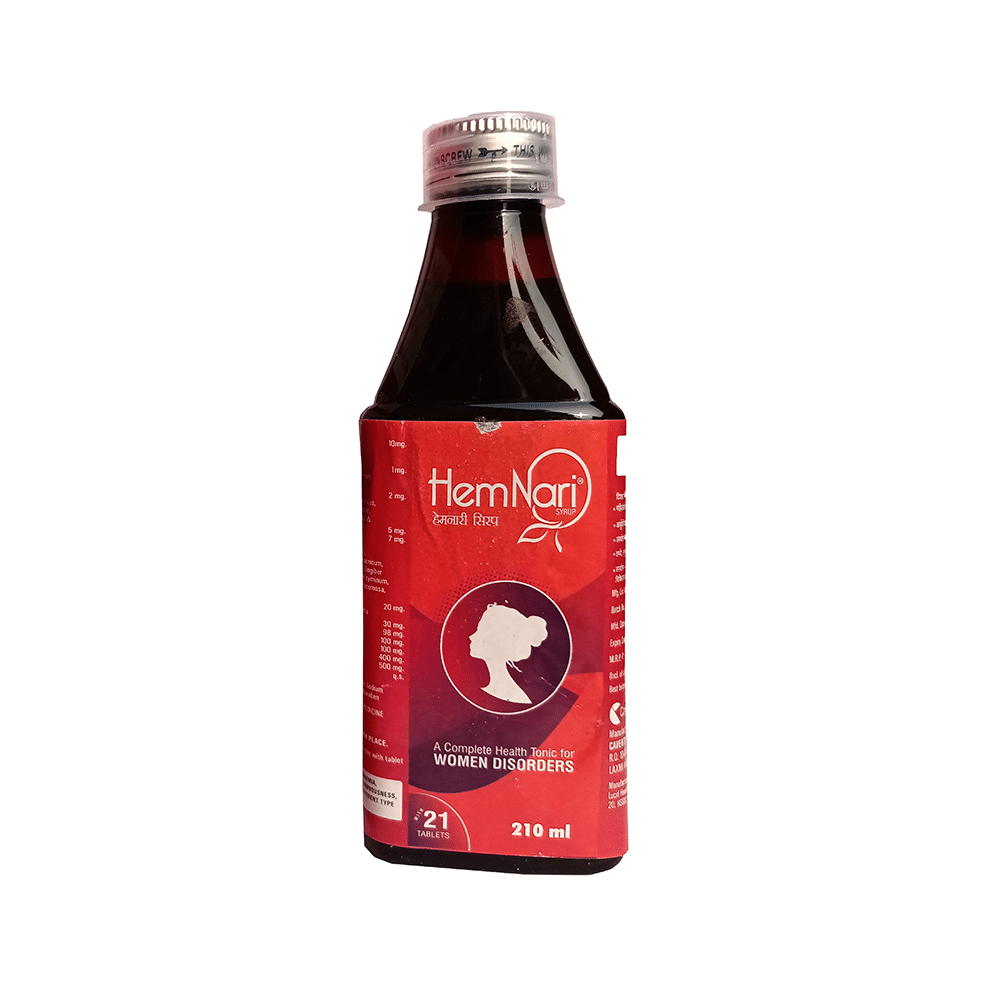 HemNari Combo Pack of Syrup 210ml Each and 21 Tablet - Image 2