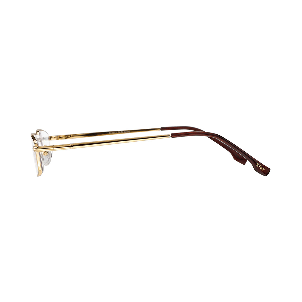 Klar Eye K 2011 Full Rim Rectangle Reading Glasses for Men and Women Rose Gold Optical Power +2.75 - Image 3