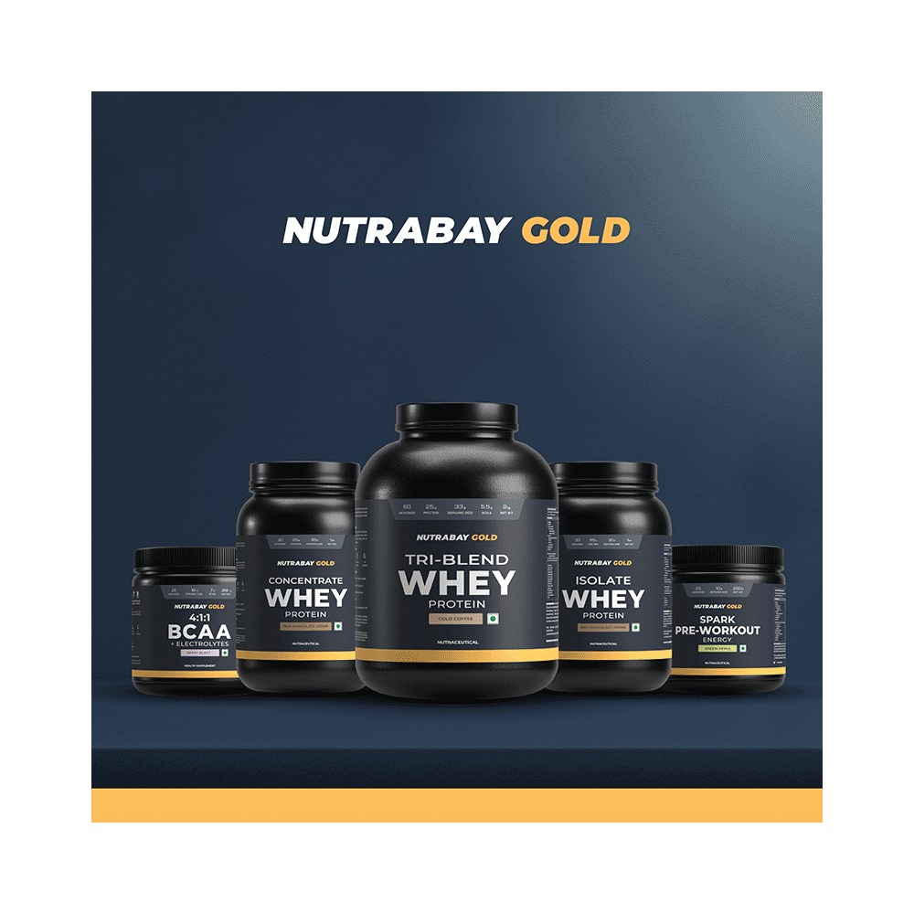Nutrabay Gold Tri-Blend Whey Protein for Muscle Recovery & Immunity | No Added Sugar | Flavour Powder Cold Coffee - Image 8