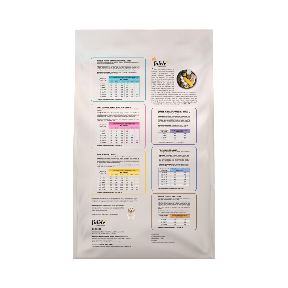 Fidele Plus Light & Senior Adult Dry Dog Food - Image 2