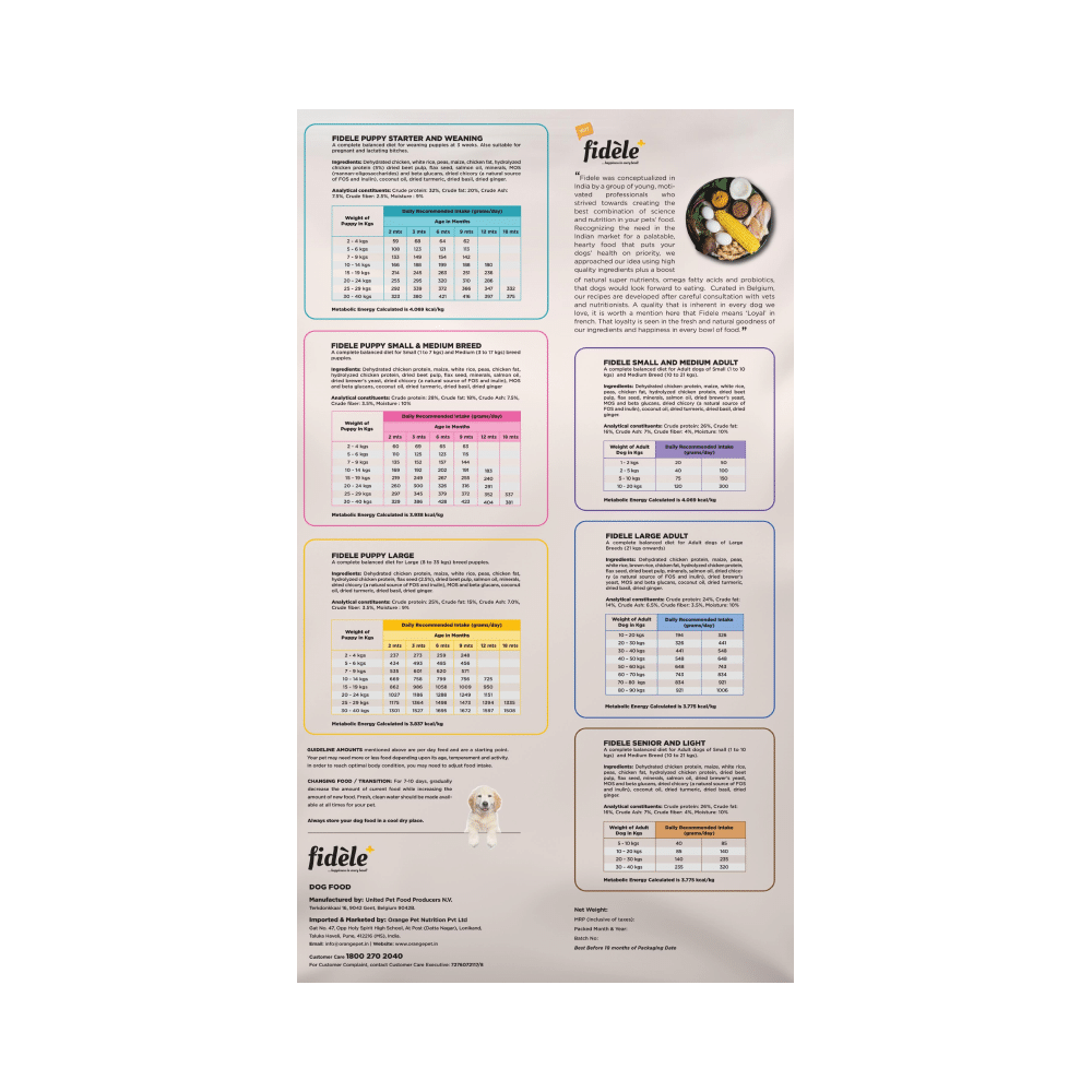 Fidele Plus Light & Senior Adult Dry Dog Food - Image 3