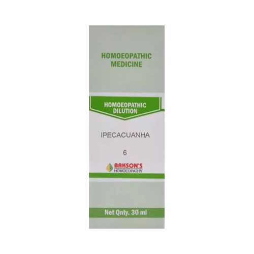 Bakson's Homeopathy Ipecacuanha Dilution 6 CH