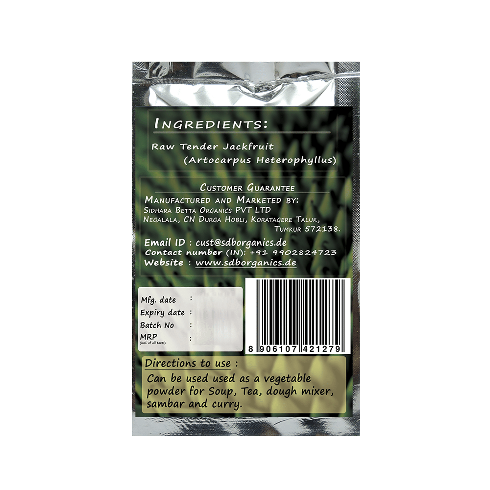 Sidhara Betta Herbals Raw Tender Jackfruit Powder - Image 2