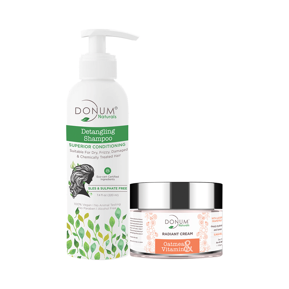 Donum Naturals Combo Pack of Detangling Shampoo and Radiant Cream - Image 1