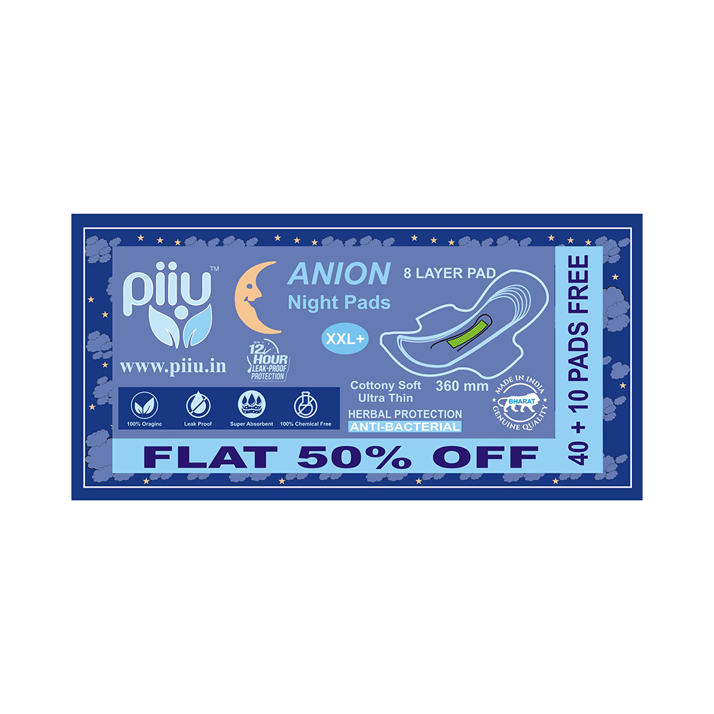 Piiu Anion Night Pad  XXL+ (40 Each) with 10 Pad Free - Image 2